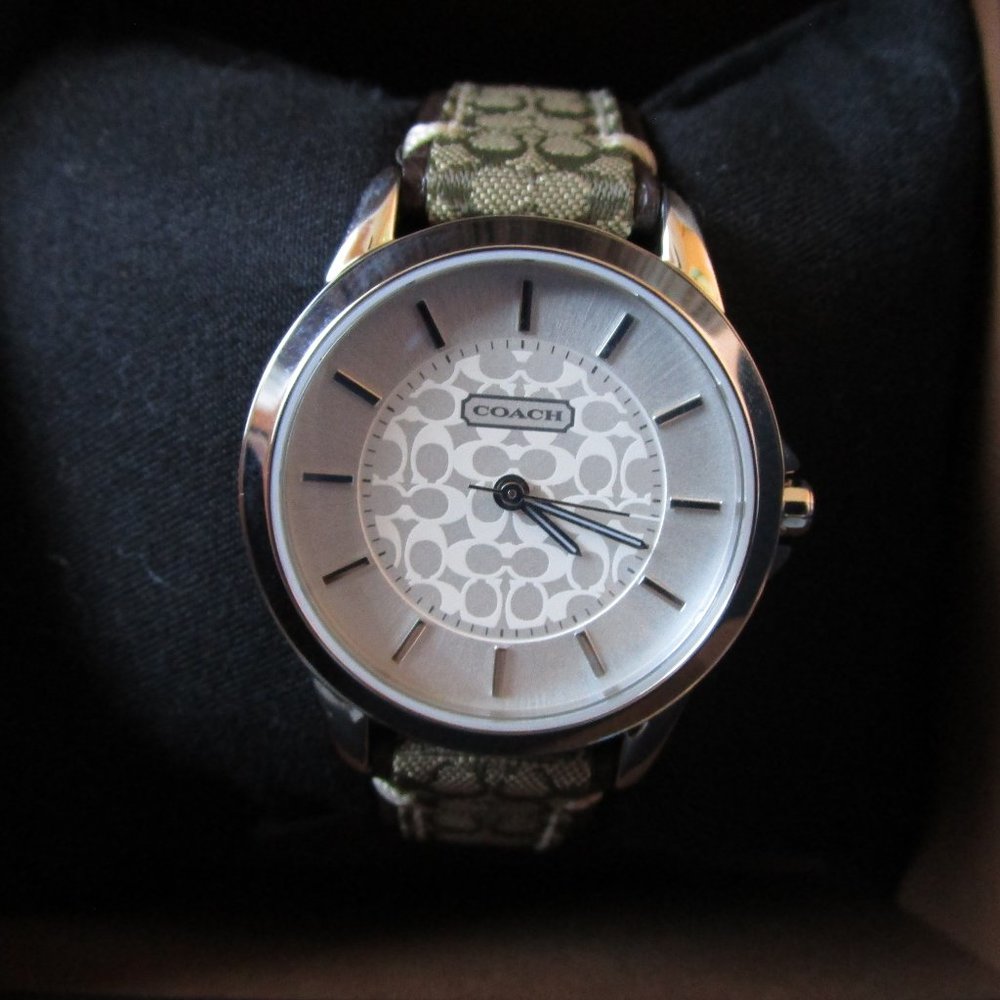 New Coach Monogram Strap Watch